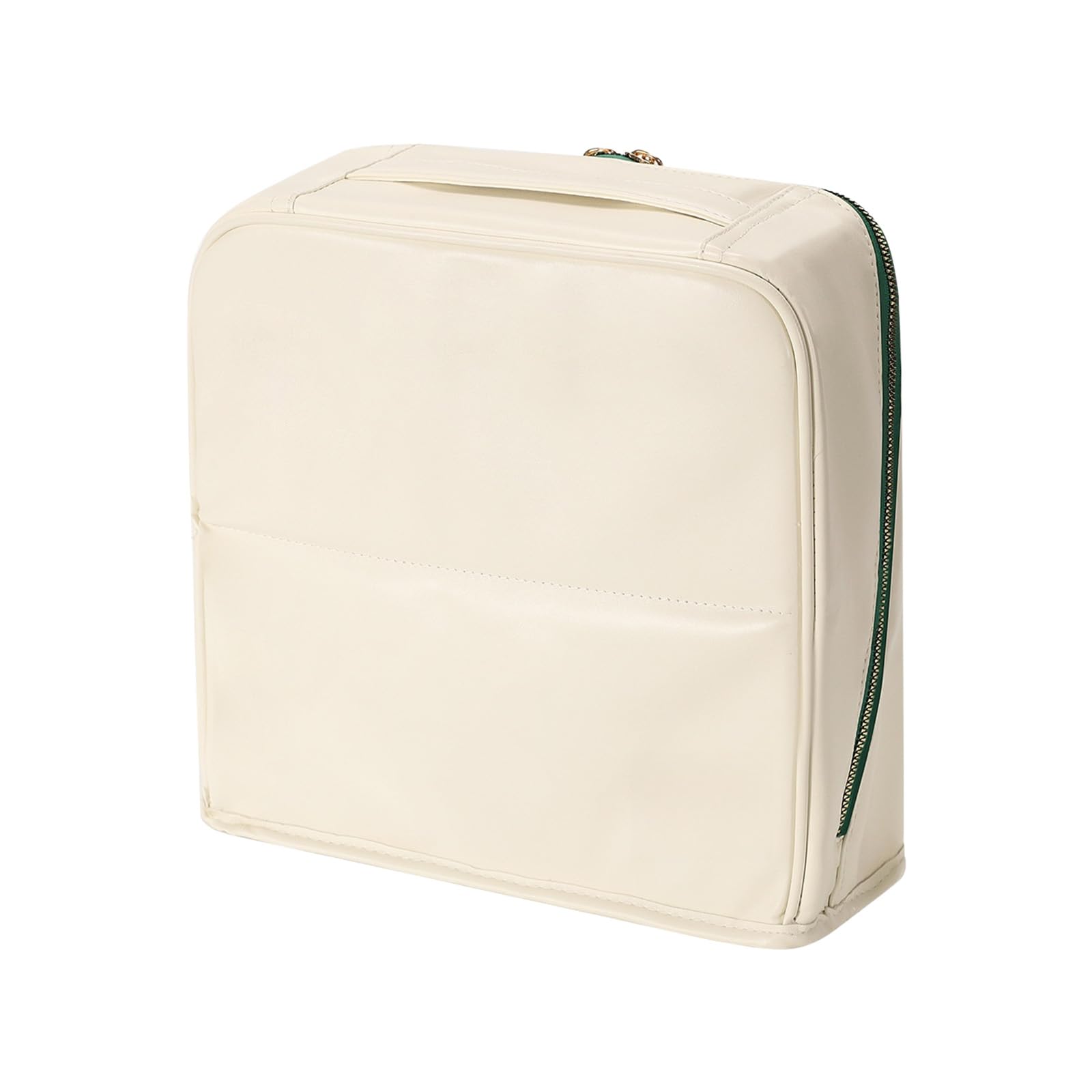 APGLSXY Hanging Luggage Cosmetic Storage Bag Leather Travel for Makeup Skincare Jewelry Large Capacity Waterproof Leather Cosmetic Bag with Handle