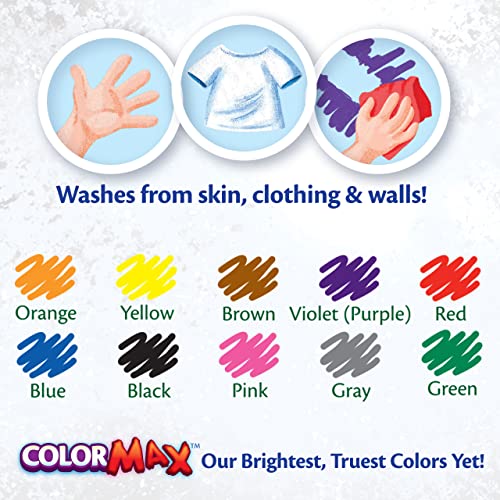 Crayola Ultra Clean Washable Markers - 12 Pack (10ct), Bulk Fine Line Markers for Classrooms, Kids, Nontoxic - image 6