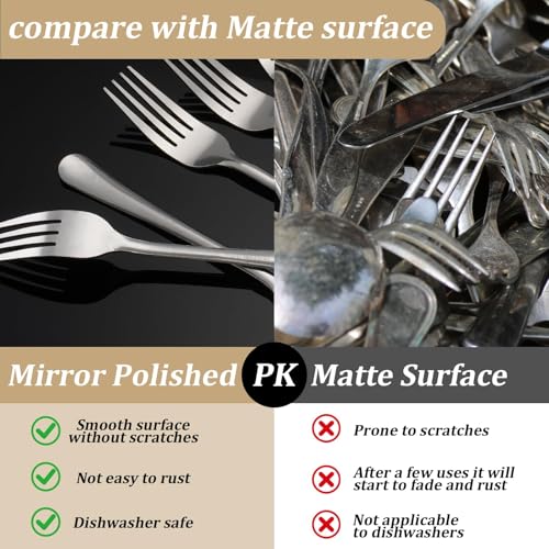 Image of 96 PCS Dinner Fork Set - Windsor Stainless Steel Silverware Fork 7.1 Inch with Dishwasher Safe Flatware Forks for 96, Table Forks for Home, Kitchen or Restaurant