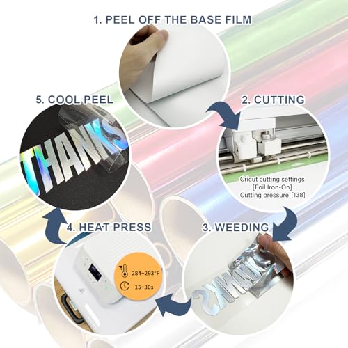 Image of Bronze Heat Transfer Vinyl Roll, 12 inch x6Ft Mirror Metallic Iron on Vinyl, Soft Metallic Foil HTV for T-Shirt, Chrome HTV Easy to Cut & Weed for Heat Vinyl Design(Cooper)