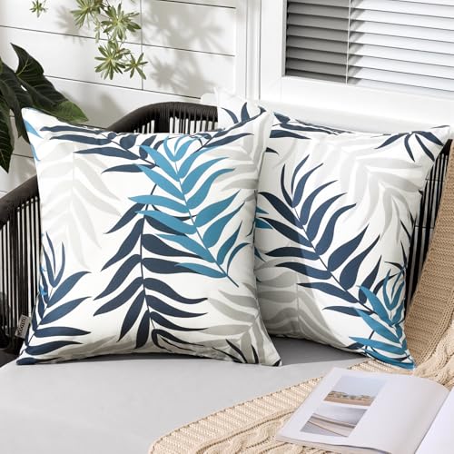 MIULEE-Outdoor-Waterproof-Throw-Pillow-Covers-18x18-Navy-Blue-Pack-of-2 MIULEE Outdoor Waterproof Throw Pillow Covers 18x18 Navy Blue Pack of 2 - Image 1