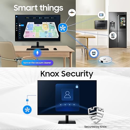 Image of Samsung 32 inch (80 cm) 4K M7 Vision AI Smart Monitor|UHD 3840 x 2160|Smart TV Experience with AI|Type-C|Apple AirPlay|Gaming Bar|Remote|Speakers|Wi-Fi|Bluetooth|AI Picture & Sound|LS32FM700UWXXL|Black