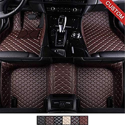 YANGcar Custom Car Floor Mats for Mercedes-Benz C Class W205 Sedan 2014-2019, Laser Measured Faux Leather All Weather Full Coverage Waterproof Carpets XPE Car Liner (Coffee)