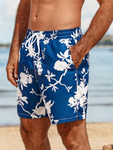 CUPSHE Men's Swim Trunks Beach Board Shorts Mens Swim Shorts, Side and Back Pockets, Drawstring3