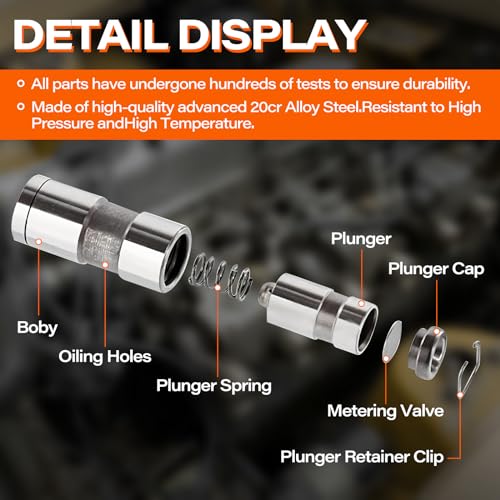 Image of Active Fuel Management AFM Hydraulic Roller lifters Valve Lifter Compatible with Chevy GMC Cadillac Buick Pontiac 4.3L 5.3L 6.0L 6.2L Replace 12569256 12680871 12499225 (16pcs)