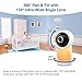 VTech RM7766-2HD RM77662HD Smart Wi-Fi 1080p 2-Camera 360°-Pan-and-Tilt Video Baby Monitor System with 7-in. Display, Night-Light, and Remote Access, White