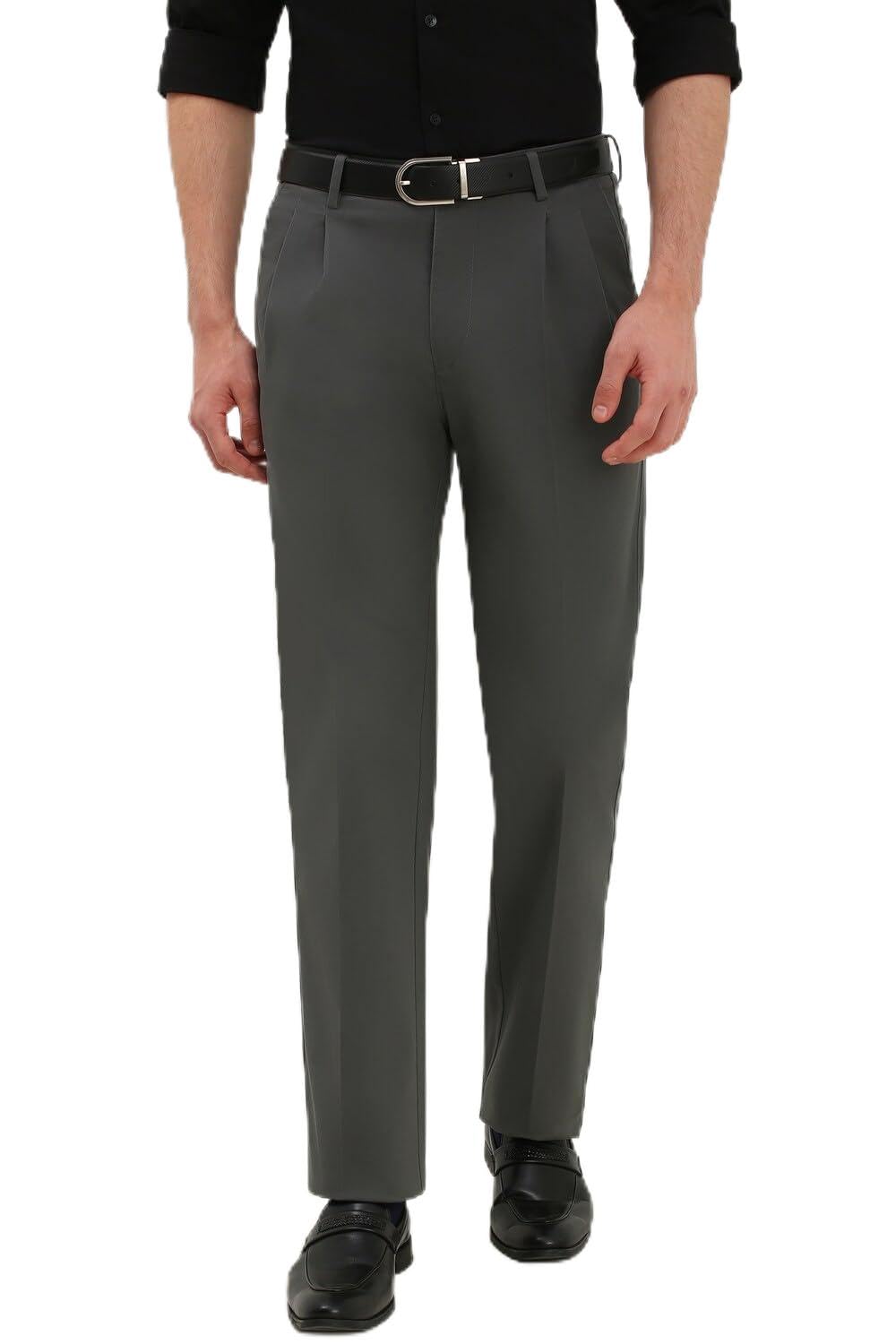 allen solly Men's Regular Fit Mid Rise Pants-picture-10