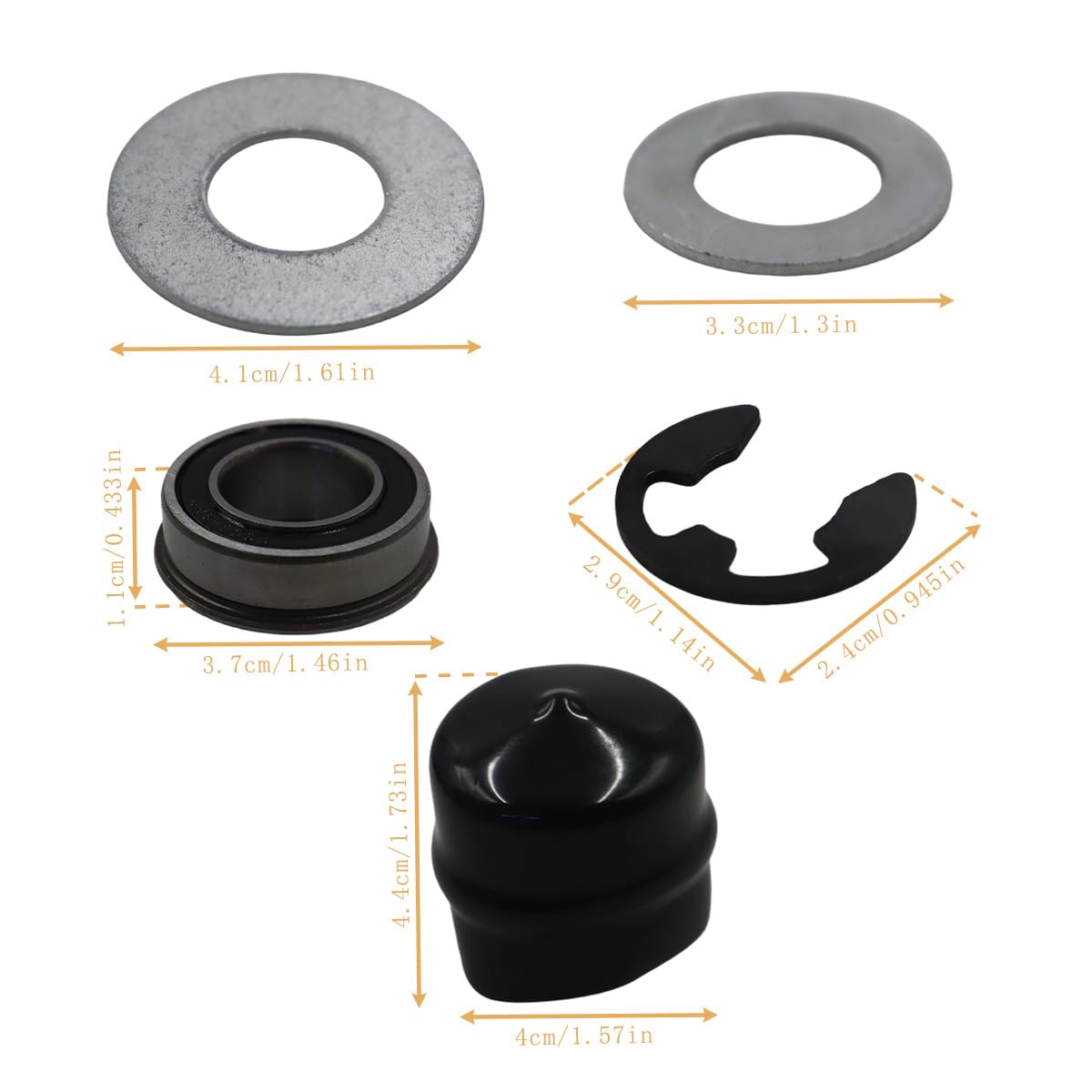 Kit di conversione Cuscinetto boccola Ruota Anteriore Compatibile con YTH22V46, YTH24V48, LGT2654, YTA18542, YTA22V46