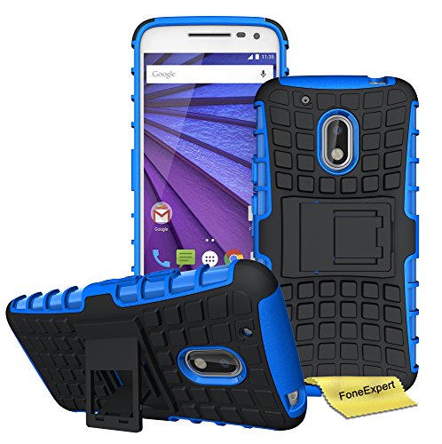 Preisvergleich Produktbild FoneExpert® Moto G4 Play Handy Tasche, Hülle Abdeckung Cover schutzhülle Tough Strong Rugged Shock Proof Heavy Duty Case für Moto G4 Play (Blau)