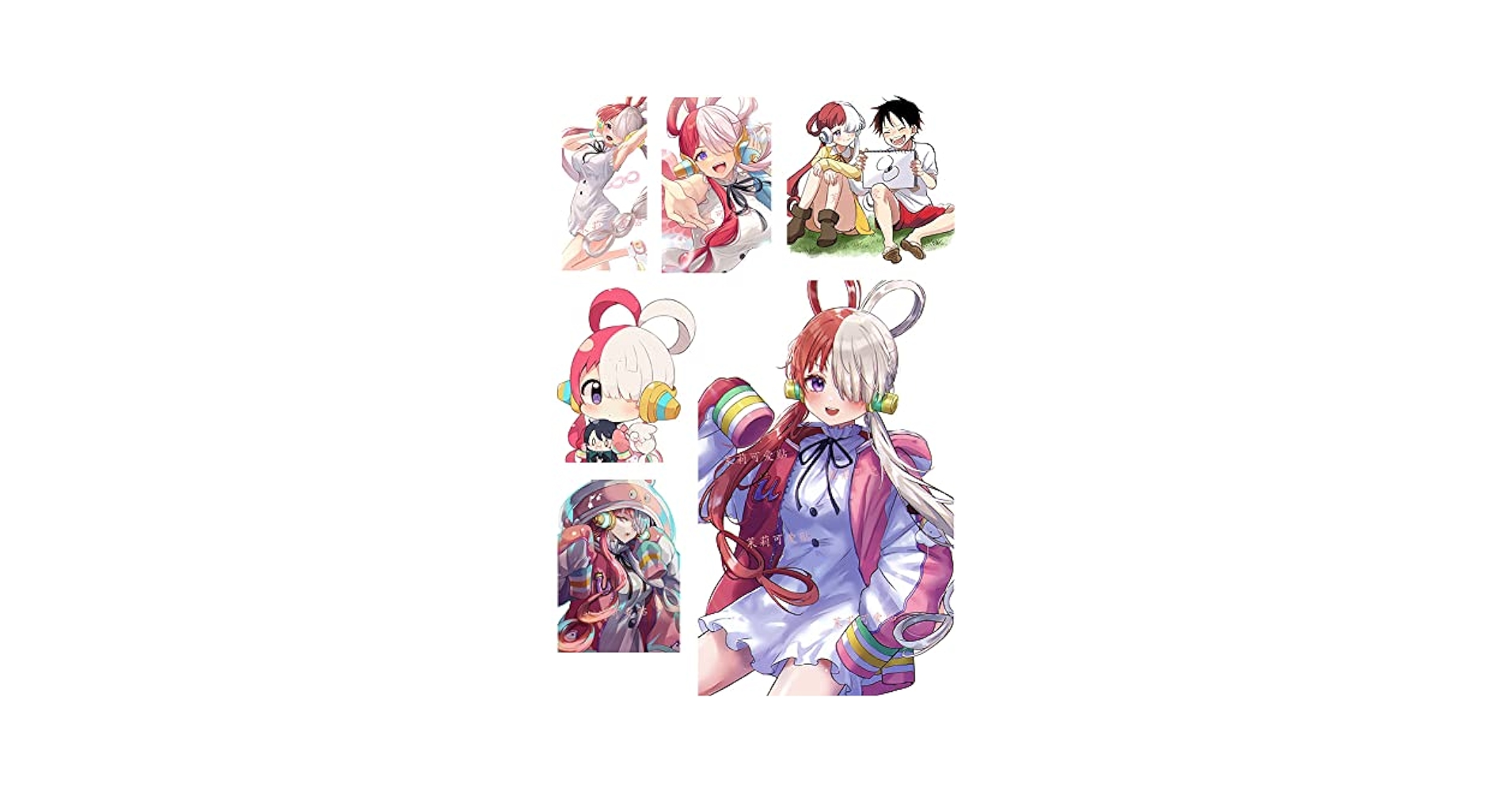 Amazon.co.jp: ワンピース ONE PIECE ウタ シール ルフィ