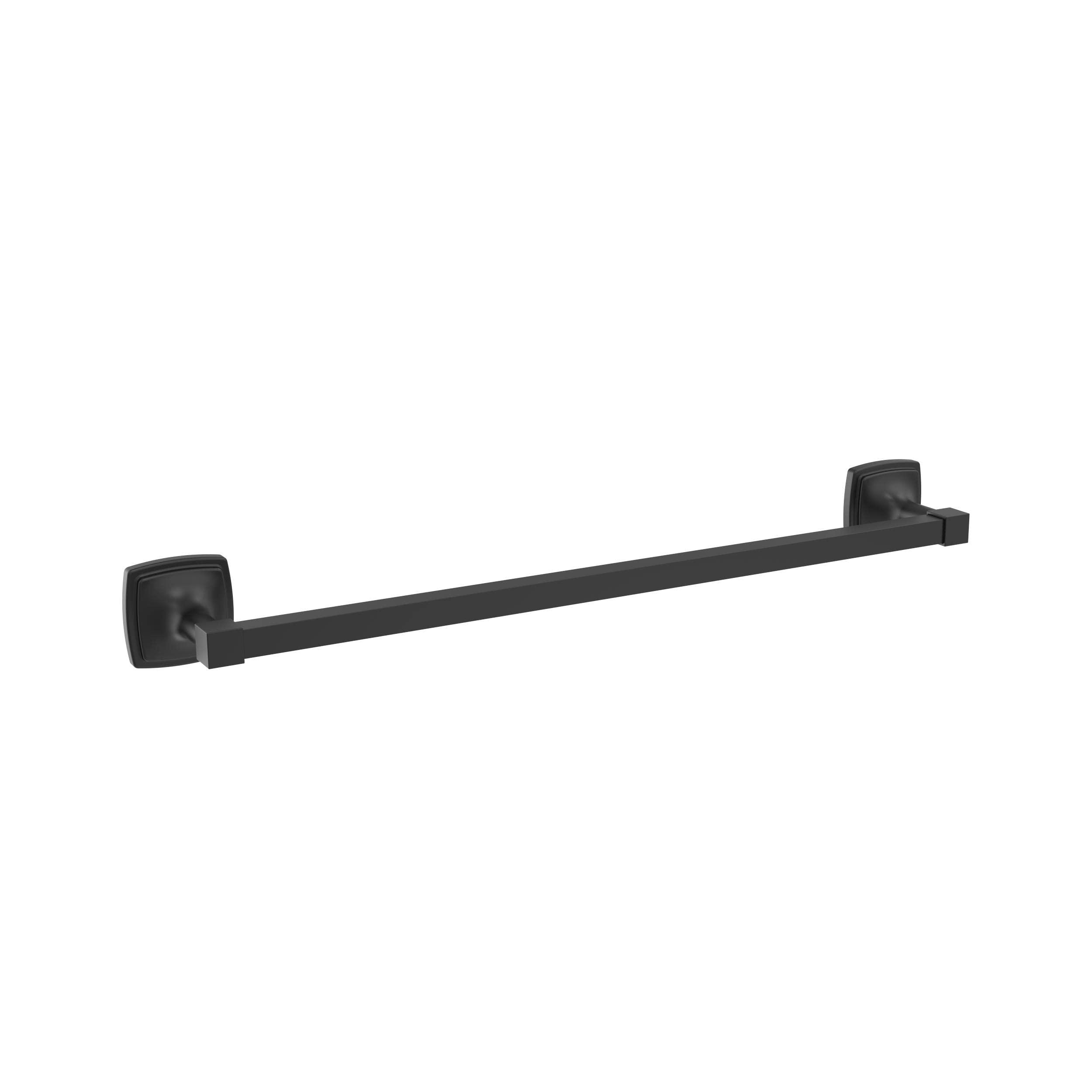 Amerock BH36093MB | Matte Black Towel Bar | 18 in (457 mm) Towel Rack | Stature | Bathroom Towel Holder | Bathroom Hardware | Bath Accessories