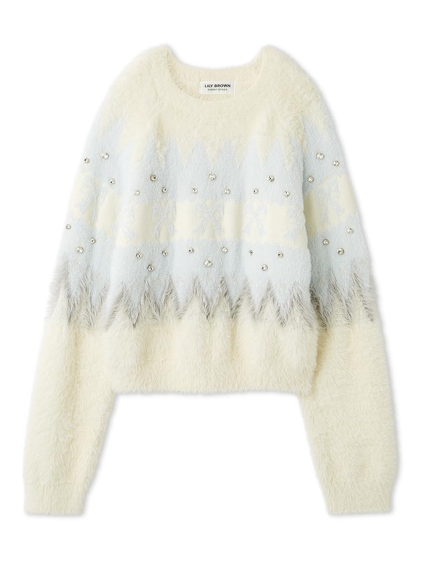 LILY BROWN ビジューニットリボンブラウス 51hhqcY4lxL.jpg