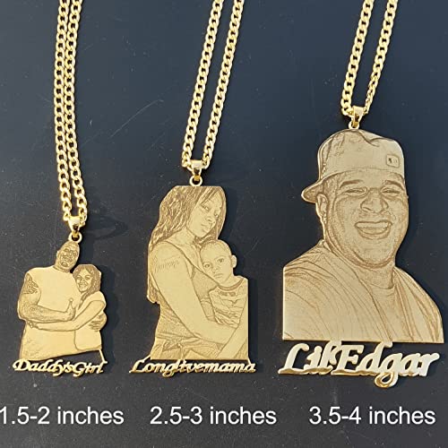 Pendantify Custom Photo Engraved Necklace Pendant Charm in Gold & Silver For Him & Her | Personalized Picture in a Pendant Necklace2