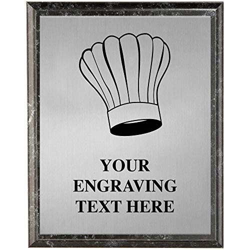 Cooking Plaques, Personalized Chef Hat Cooking Competition Trophy Plaque Award, Great Custom Engraved Cook Off Awards Prime