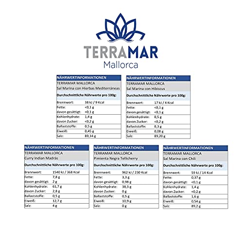 Foto von TERRAMAR MALLORCA - Gourmet Meersalz und Gewürze *Silber Edition* Sal Marina Salz - das perfekte Geschenke Set (122g)