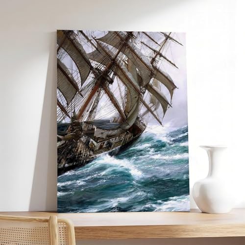 Impression Wind in The Rigging Montague Dawson décoration murale premium - 7