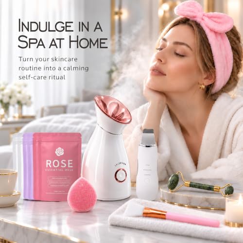 Colorfarm Facial Steamer Spa Kit with 17 Tools, Skin Care Gifts for Women - Image 4