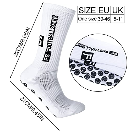 Jspupifip 5 Pairs Men's Grip Soccer Socks Anti Slip Athletic Socks Non-Slip Sports Football Basketball Socks for Men Women2