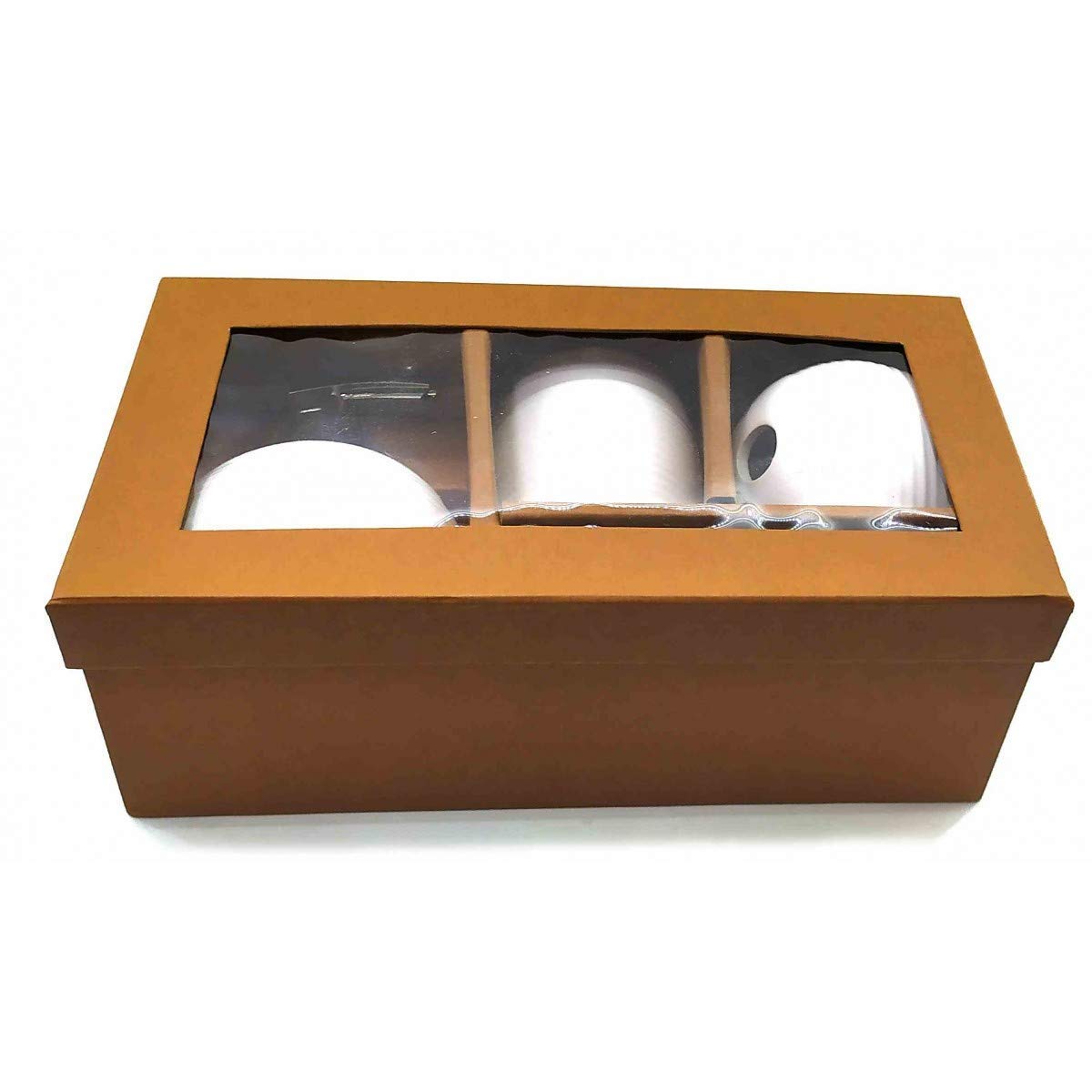 Skywalk Ceramic White Bathroom Set of 4 Pieces - Soap Dispenser, Tumbler, Soap Dish, Brush Holder 3