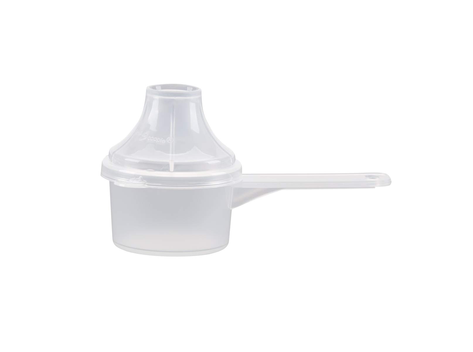 Plastic Measuring Scoop with Funnel, The Scoopie (18 cc | 1 tablespoon | 18 mL) Measuring Spoons for Powders, Coffee, Pet Food, Protein, Spices and Other Dry Goods (Pack of 1, Opaque, No Cap)