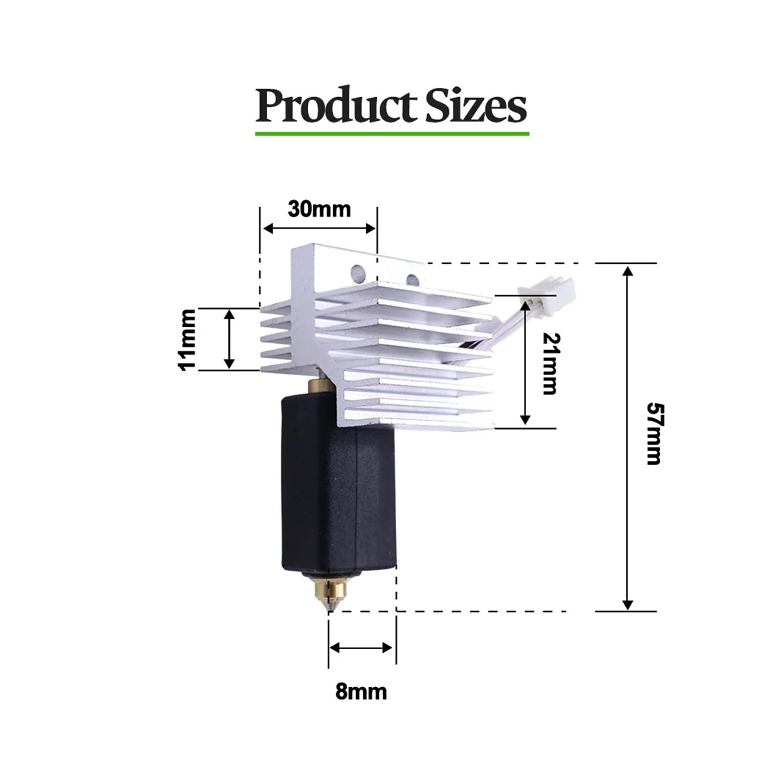 Keramik-Hotend-Kit For Centauri Carbon-Drucker, Mit Düse Aus Gehärtetem Stahl Und Messing(Hotend-2468)