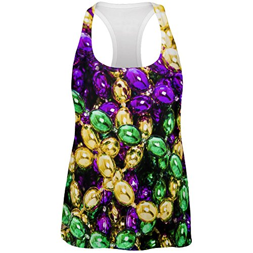 Débardeur Mardi Gras femme blanc XX-Large évite l'inconfort en fête