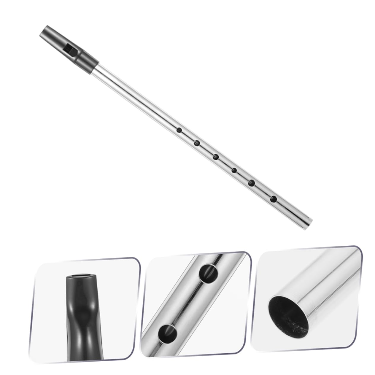Toyvian 4pezzi Soprano Recorder d Key Metallo Principianti Strumento Musicale Leggero e Portatile Ottimo Pratiche Musicali Sviluppare La La Musica