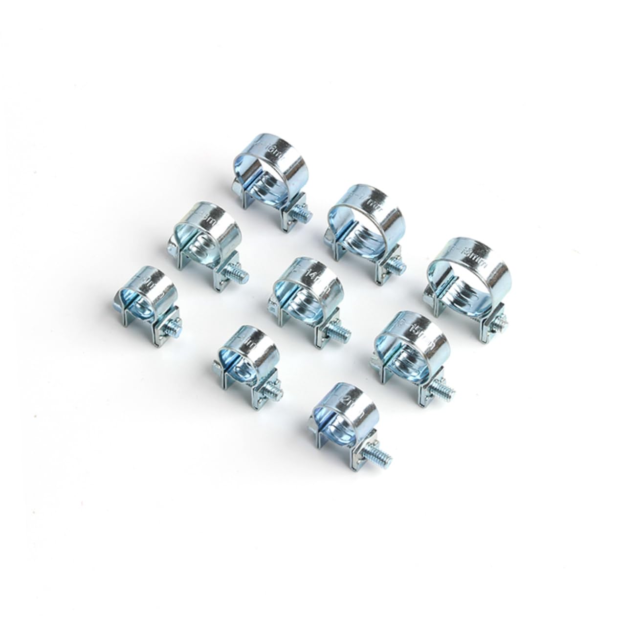 NUOBESTY Colliers de Serrage Métalliques Kit de 135 Miniatures en Métal Zingué, Polyvalents et Faciles à Utiliser Accessoires Pratiques de Plomberie pour Tuyaux D'air et D'eau
