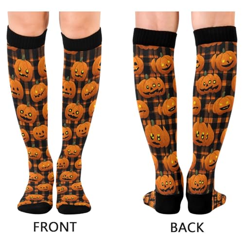 Image of Wusikd Pirate Skulls Compression Socks for Women and Men Circulation Cute Long Socks for Athletic Running 1
