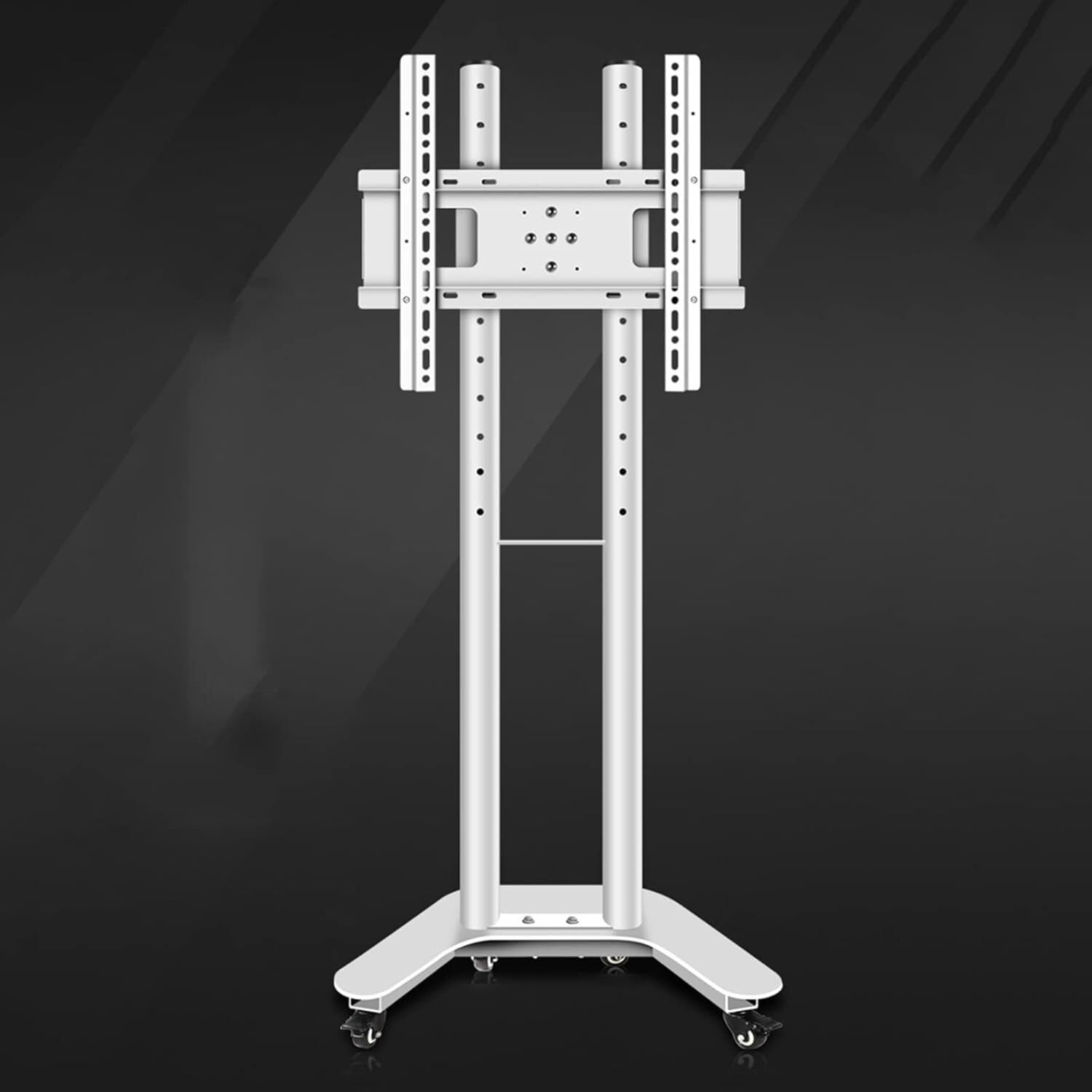 asdchZen Monitor Arms Mobile Tv Cart Suitable For 32-60 Inch Screen Portable Rolling Tv Stand With 90 ° Horizontal And Vertical Screen Switching