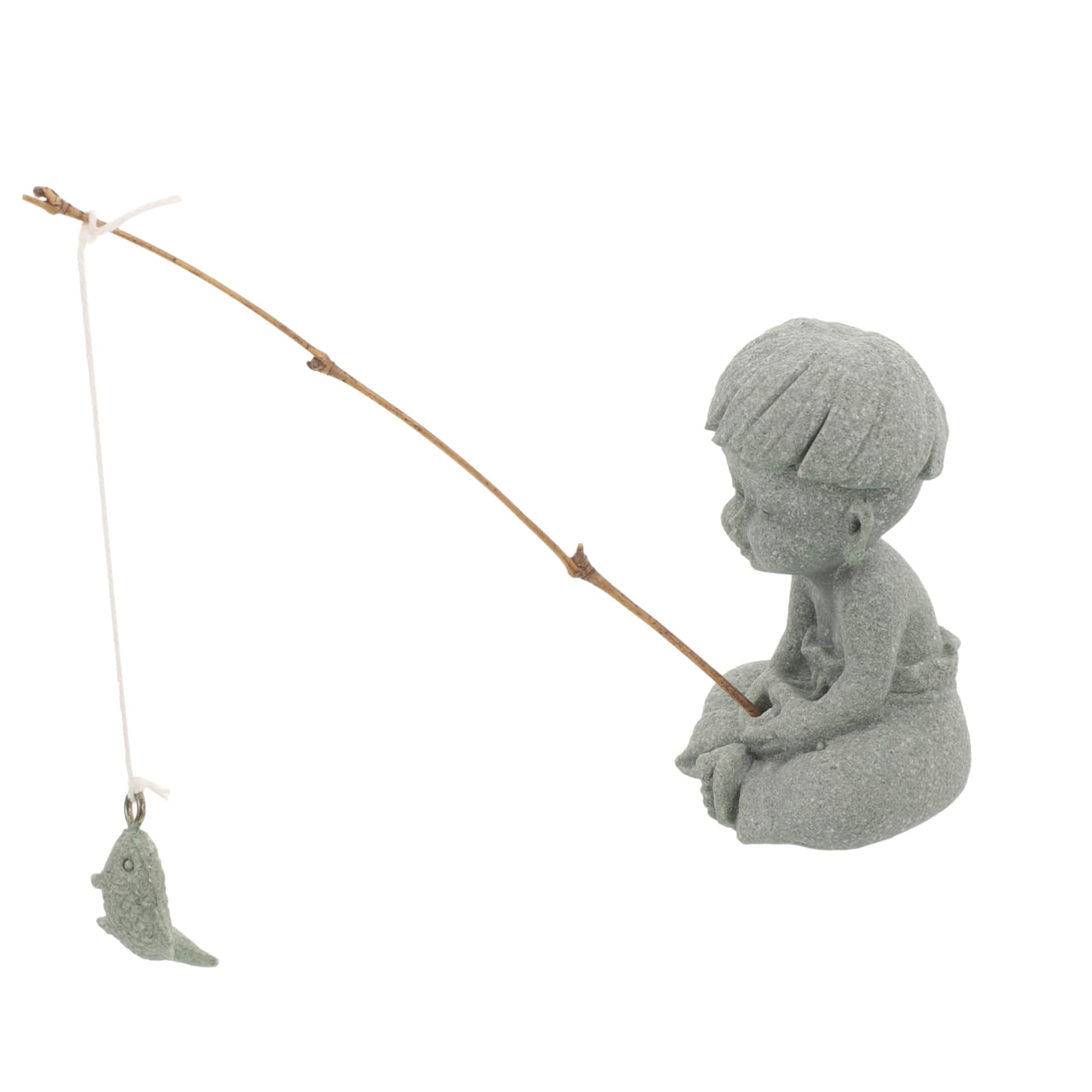 ULTECHNOVO 5 Pièces Ornements De Pêche pour Enfants Décoration De Nage De Poisson Créatures Décorations D'aquarium Faux De Plein Air Accessoires Petit Décor De Pêcheur Grès
