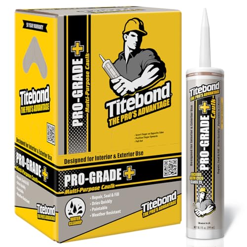 Titebond Pro-Grade Plus Caulk, Cedar Tan 10.1 Oz (12 Pack) miniatura 1