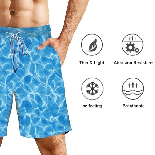 Mens Swim Trunks 7 inch, Quick Dry Stretch Beach Shorts with Mesh Lining Funny Swimwear Bathing Suits4