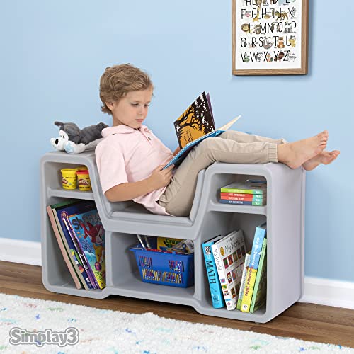 Simplay3 Cozy Cubby Book Nook – Kids Bookshelf And Storage With Built-In Reading Seat, Fully Assembled, Made In Usa #TOP6