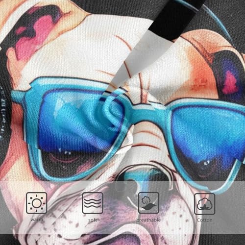 Cotton Girls Underwear Toddlers Bulldog Sunglasses Black Panties Little Girl Cartoon Underpants Briefs 2t3