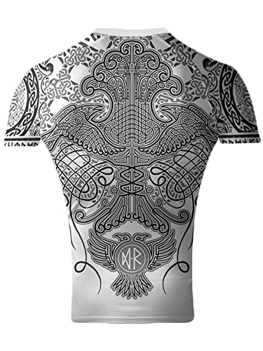 Raven Fightwear Men's Nordic Jiu Jitsu BJJ Rash Guard Short Sleeve MMA