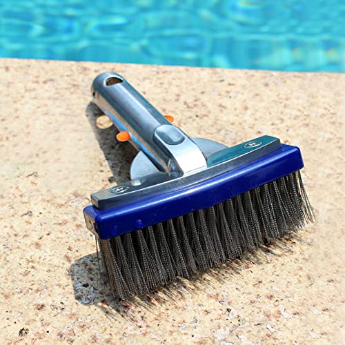 Gavigain 5.5in Swimming Pool Stainless Steel Brush for Spa Pond Floor Wall Cleaning Equipments