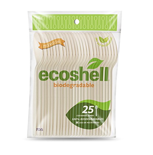 Catálogo de Cucharas de esta semana. 45 Ecoshell Cuchara Jumbo Biodegradable 25 Piezas Desechables Ecologicos - Fiestas, Cumpleaños, Reuniones, Eventos