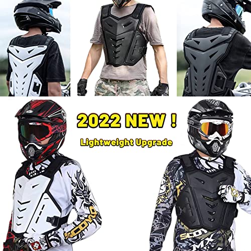 Light Upgrade Chest Armor Motorcycle Armor Body Guard Vest, Dirtbike Riding Off-Road Racing Cycling Skiing Motocross Adult Kids Protector Shirt Jackets for Street Bike, Mens Back Protection - Image 3