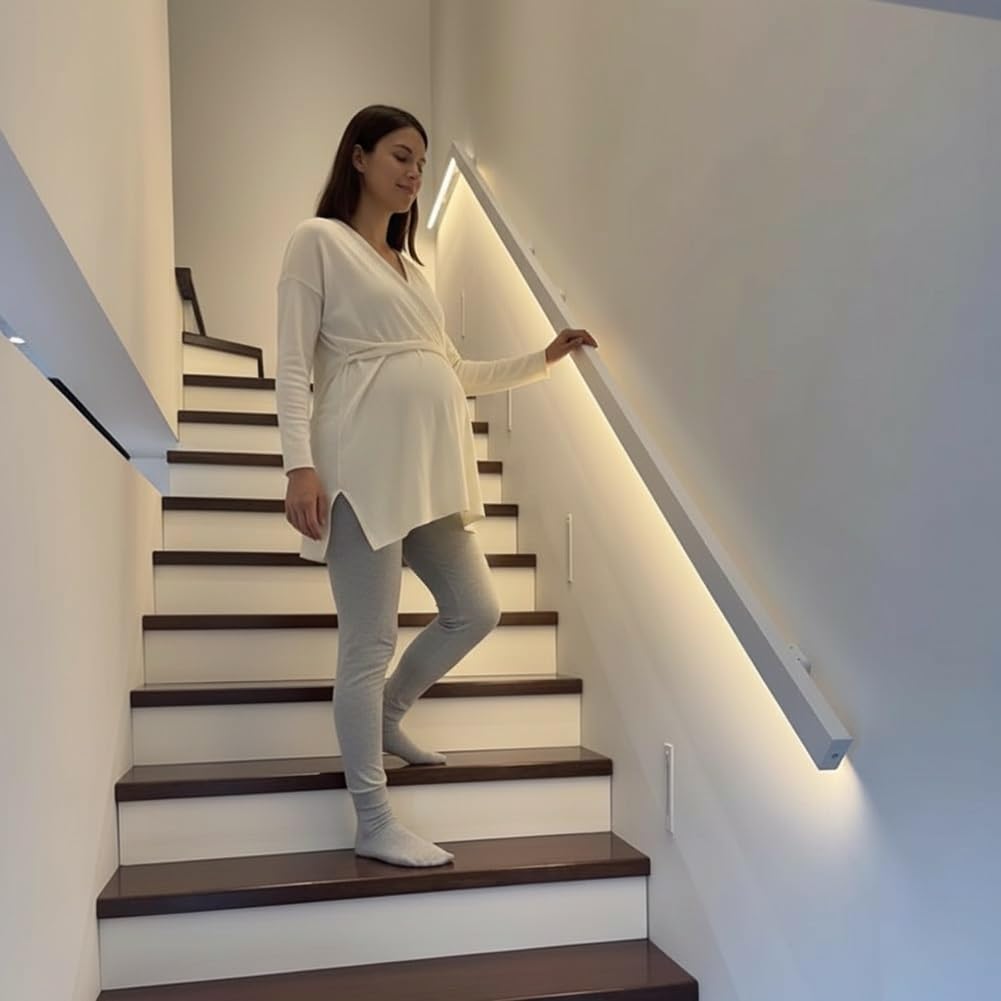 Rampe d'escalier à DEL avec détecteur de mouvement pour couloir de villa