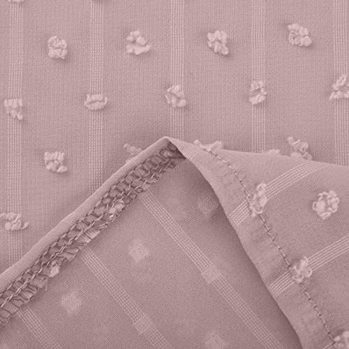 Camiseta Mujer Manga Corta Encaje Camisa Gasa Verano Color sólido Moda Cuello en V Suelto Túnica Tops Casual Elegante Fiesta T-Shirt Original Cómodo Basic Blusa tee Camisetas 2025