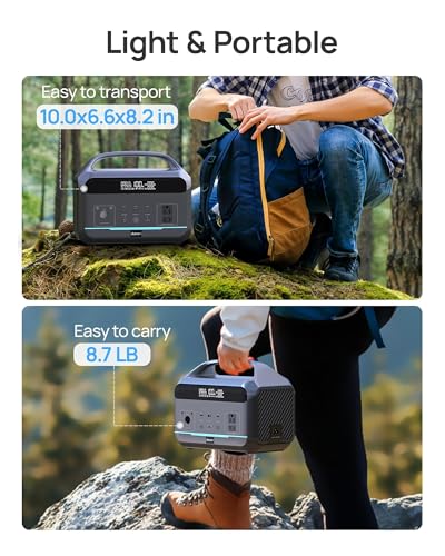 Image of DaranEner Portable Power Station 600W with Solar Panel 80W, 288Wh LiFePO4 Battery Backup w /2 AC Outlets, 1.7H Fast Charging Solar Generator for Camping, RV Travel, Home Emergencies
