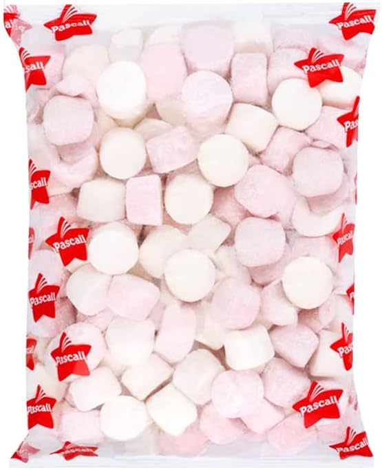 Pascall 1kg Mixed Pink/White Marshmallows Soft Confectionery Party Sweet Treats