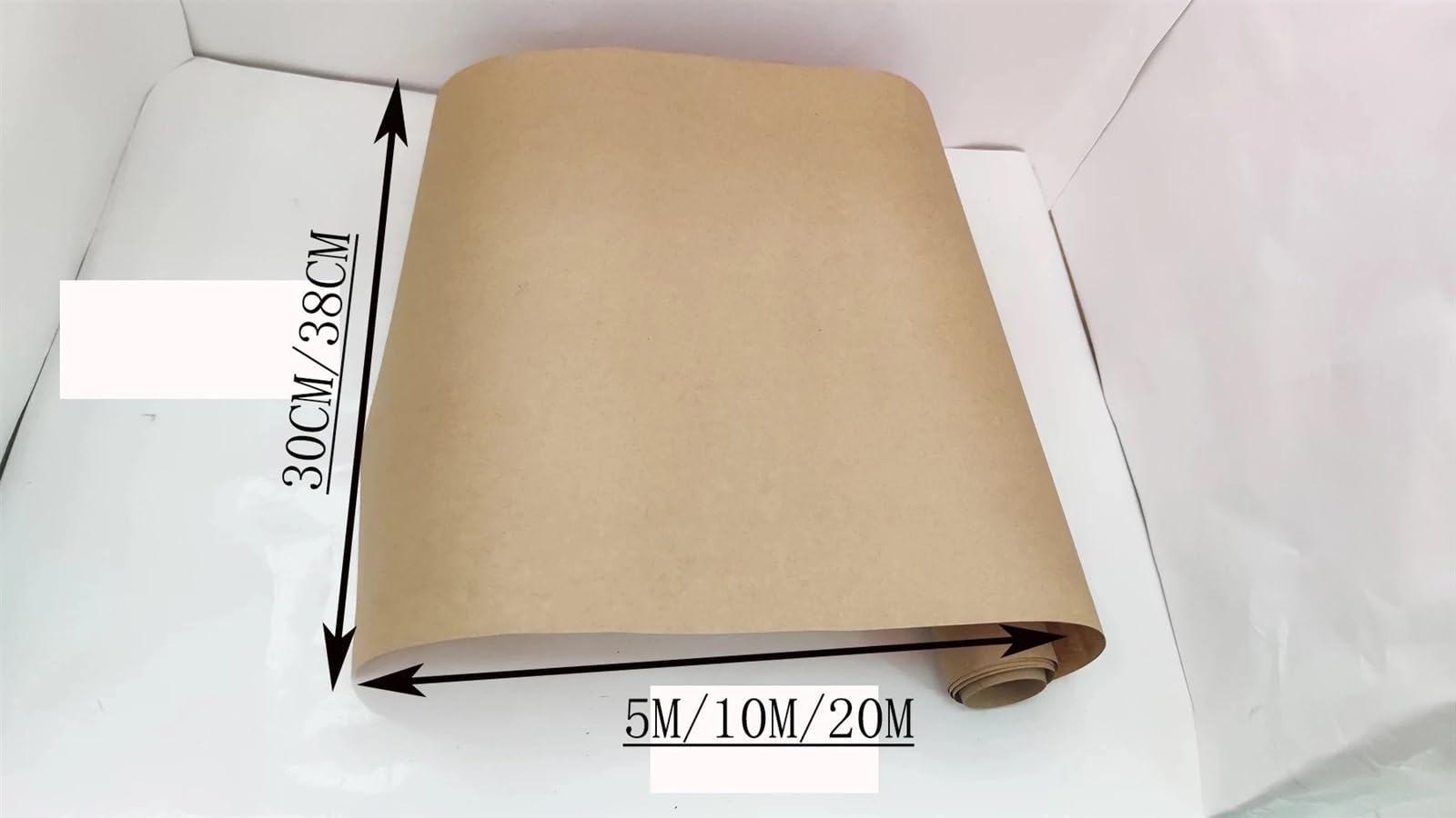 Rollos de Papel Kraft Papel Kraft marrón de 32,8 pies for envolver regalos, manualidades, revestimiento de suelo, mesa de paquetería(19.6inch X 32.8ft)