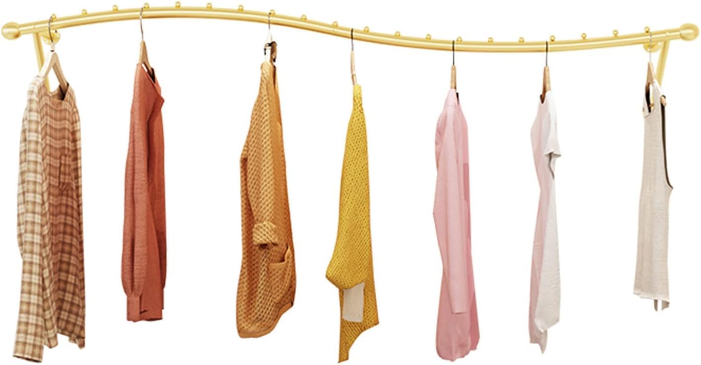 Moderni scaffali espositivi in Metallo da Parete per Negozi di Abbigliamento, Appendiabiti creativi per Negozi di Abbigliamento, Appendiabiti in Ferro, soluzioni Eleganti per l'esposizione d