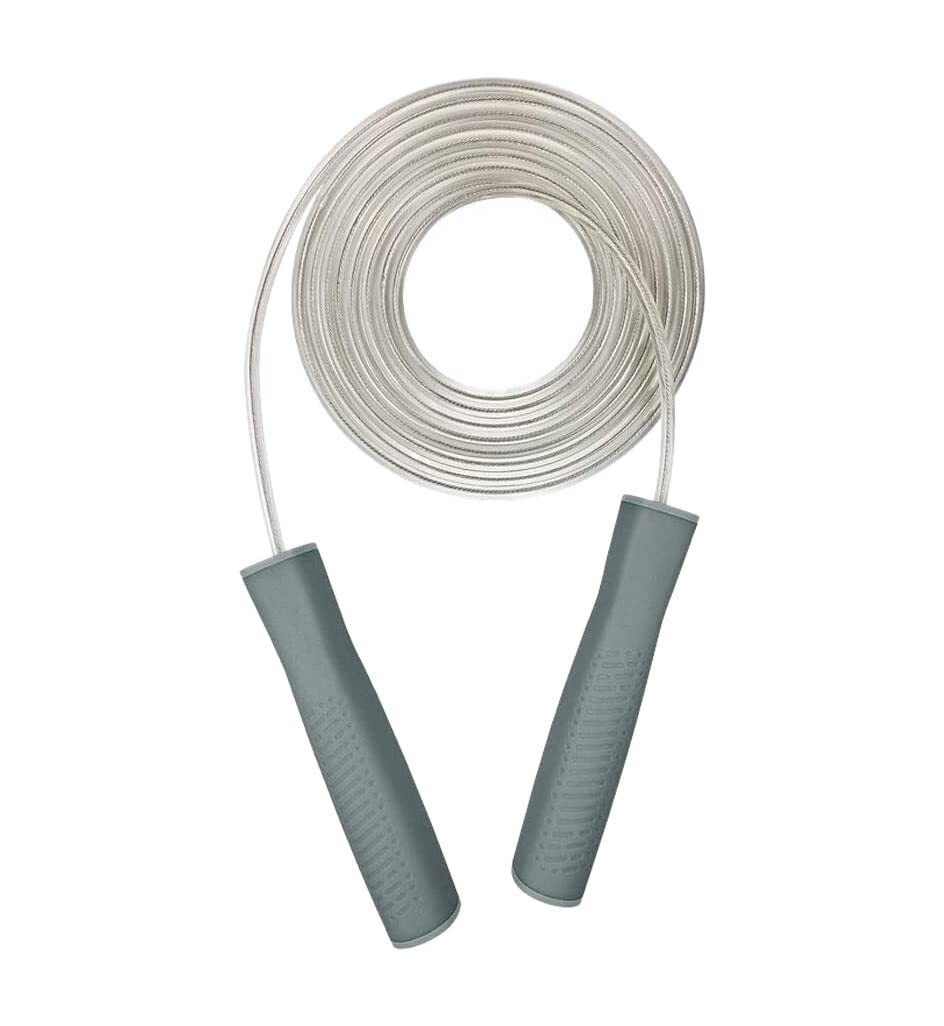 Skakanka Skakanki Przenośna Regulowana Skakanka Treningowa Miękka Skakanka Z PVC Szybkie Skakanie Fit Fitness Sports Skakania na Skakance (Color : Grey, Size : 300cm)
