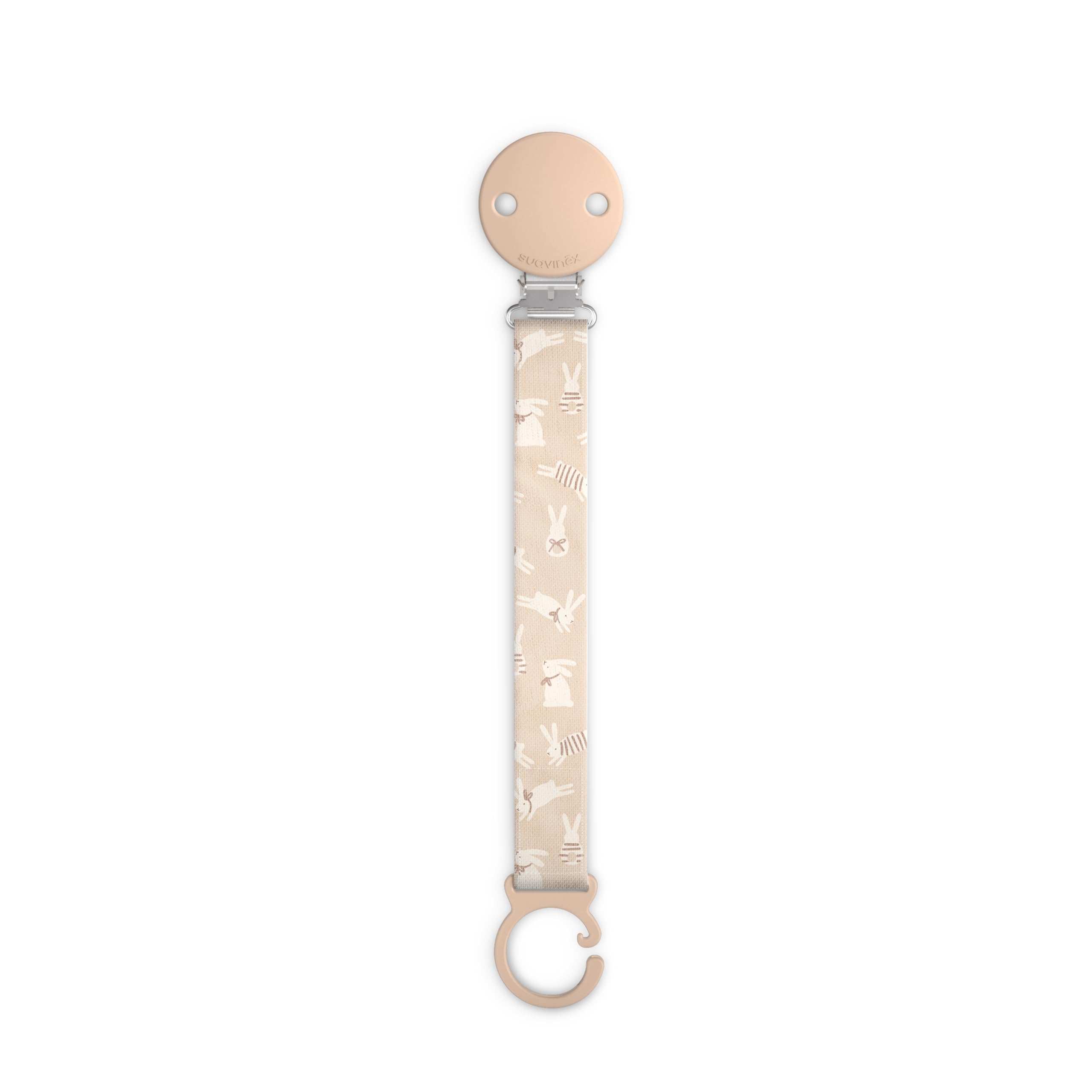 Suavinex, Chupetero de Tela para Bebés, Cinta con Diseño a Doble Cara, Cadena Chupete Bebé, Sujeta - Clip con Pinza, para Chupetes con Anilla. +0 Meses, Apto Recién Nacido, Wonder Flores Rosa — view 6