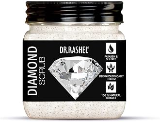 DR.RASHEL Diamond Face & Body scrub For Men And Women (380 Ml) | Anti Aging & Detoxxifying Scrub |Suitable For Deep Exfoliation & Removing Dead Skin