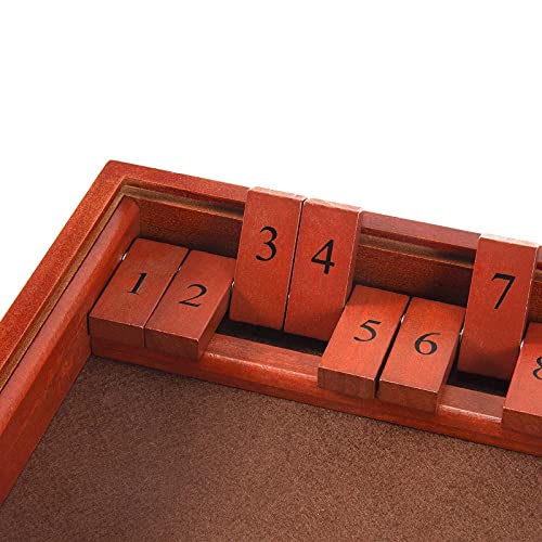 Shut The Box Juego de Dados y Mesa Clásico de Madera miniatura 4