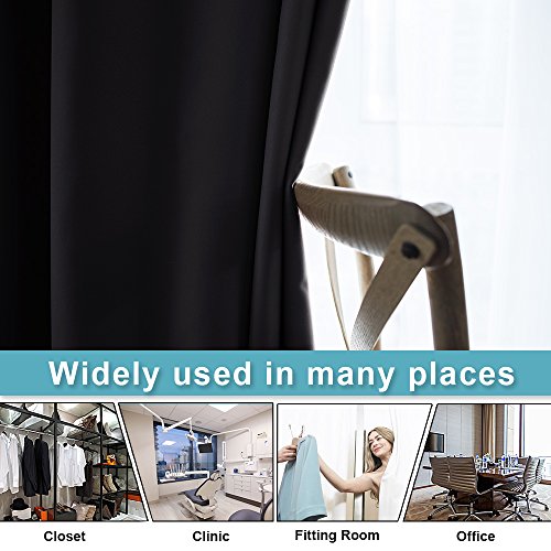 Image of RYB HOME Room Divider Curtains - Blackout Window Curtains Privacy Space Wall Divider Screens Sound Proof for Living Room Bedroom Patio Sliding Door Basement, 1 Panel, Black, 60 x 108 inches Long